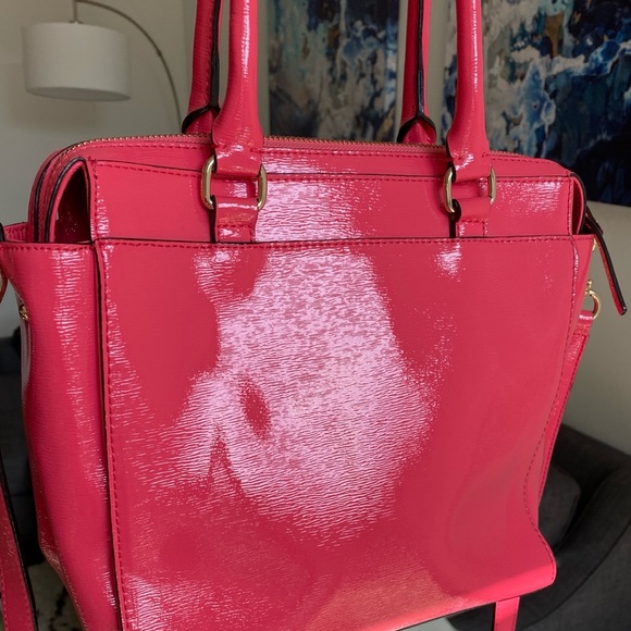 Kate Spade Strawberry Patent Leather Beacon Court Jeanne Satchel Bag - Picture 4 of 8